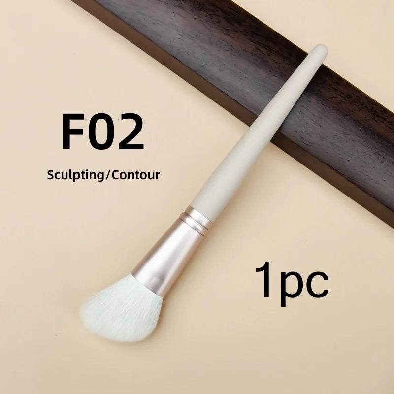 Blush Brush Bronzer Natural Goat Hair Pink Multifunctional Contour Foundation Makeup Brushes Beauty Tools