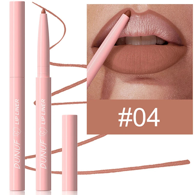 Velvet Matte Lip Liners Pencil Lipstick Makeup Soft Nude Red Brown Tint Lip Stain Waterproof Plumping Lip Outline Contour Makeup