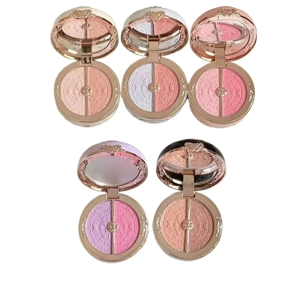 Flower Knows Blusher Butterfly Cloud Collar Collection Rouge Box Duo Blush For Dark Skin Peach Makeup For Cheeks Matte Finish