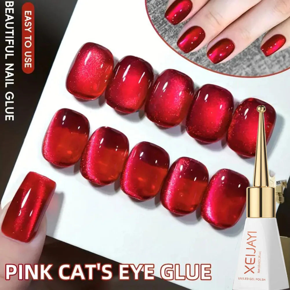 XEIJAYI Pink Cat Eye Gel Nail Polish Ceramic Magnetic Gel UV Semi-permanent Enamels Varnish Nail Supplies For Professionals Gel