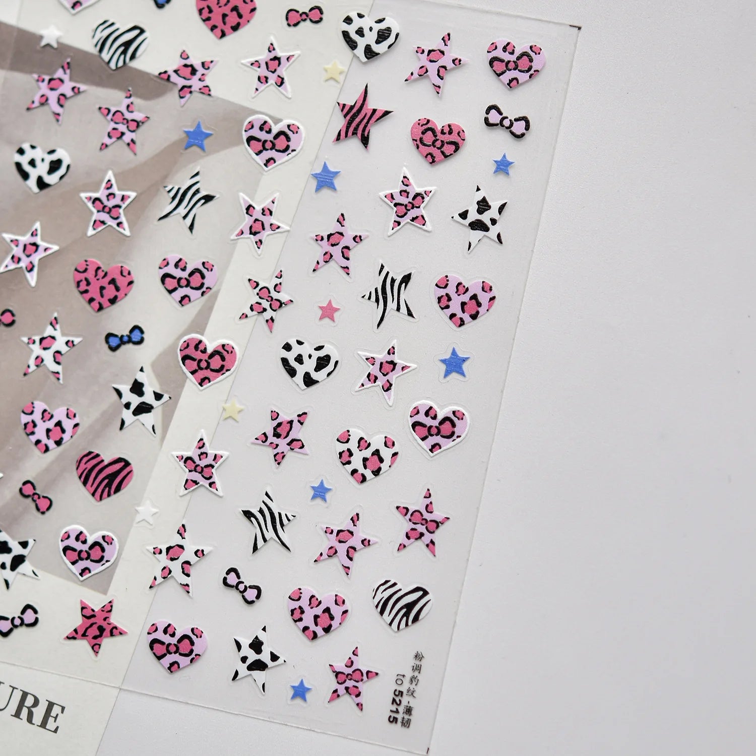 Autumn Winter Leopard Print Bow Nail Art Stickers 3D Thin Tough Nail Sticker Cute Bow Self Adhesive Nails Decorations Decals DIY