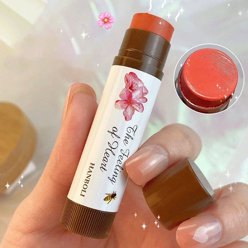 Colored Fruit Lip Balm Long Lasting Natural Nourishing Moisturizing Lipsticks Peach Tea Orange Jelly Plumping Lips Care Makeup