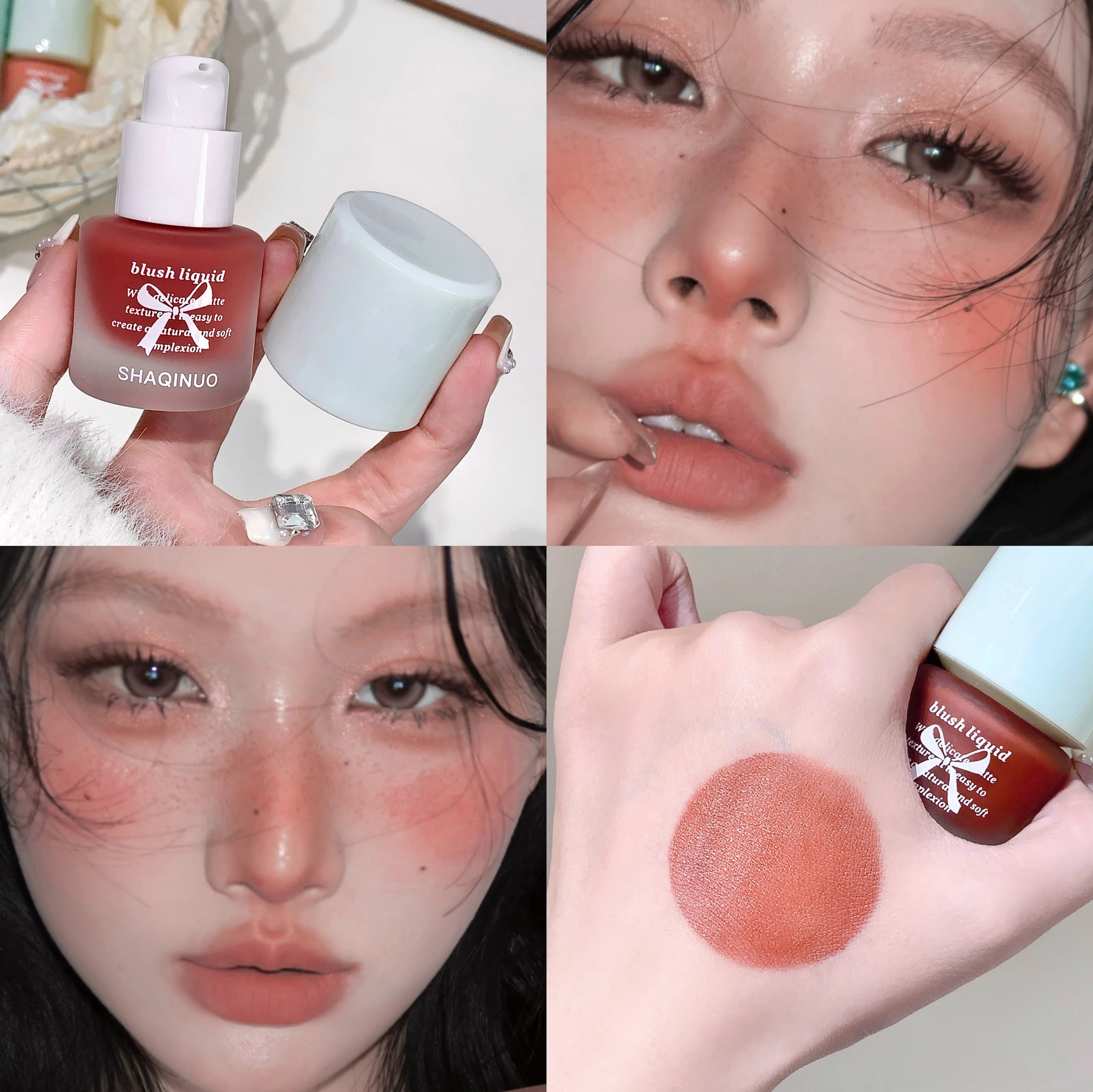SHAQINUO 6 Colors Mist Light Blush Liquid Natural Brightening Color Low Saturation Correcting Fluid