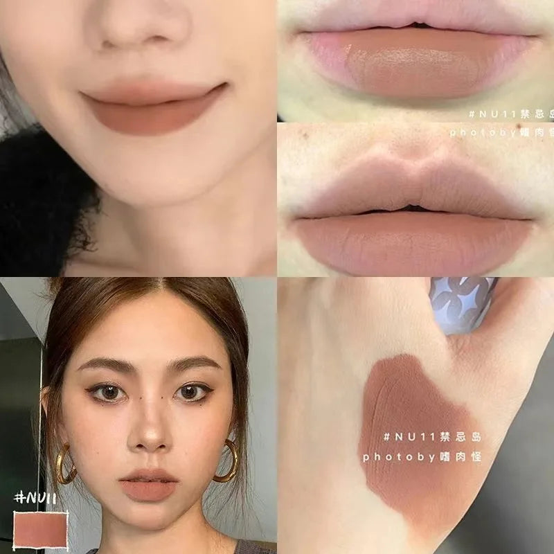 Kaleidos Velvet Matte Lip Stick Lip Cream Matte Finish Nude Colours Lip Tint Waterproof Lipgloss Long Lasting Vegan Makeup