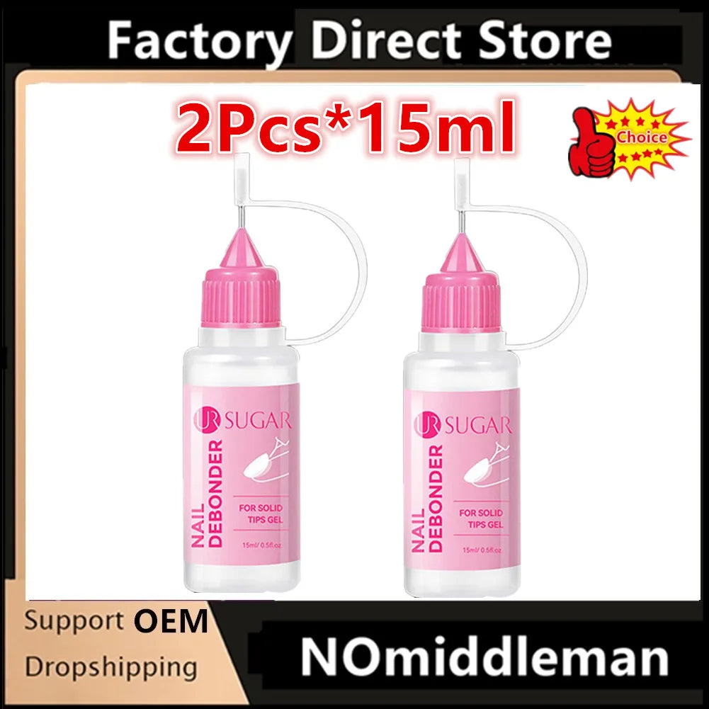 15ML Nail Glue Remover for Press on Acetone Free Nail Polish Remover Multi-Functional Remover for Nails Tips Gentle Glue Remover