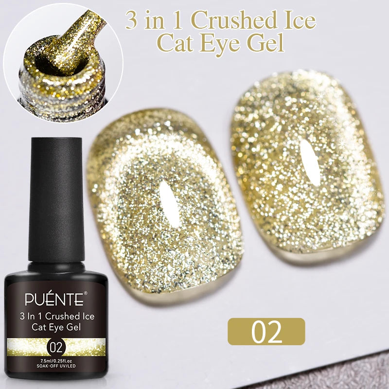 PUENTE 5ml Metallic Painting Liner Gel Polish Bright Mirror Effect Semi-Permanent UV Nail Varnish For Stunning French Nail Art