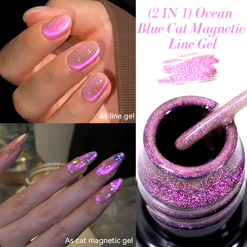 LILYCUTE 5ML Metallic Painting Liner Gel Nail Polish Super Bright Gold Silver Mirror Drawing Gel Semi Permanent Line French Nail