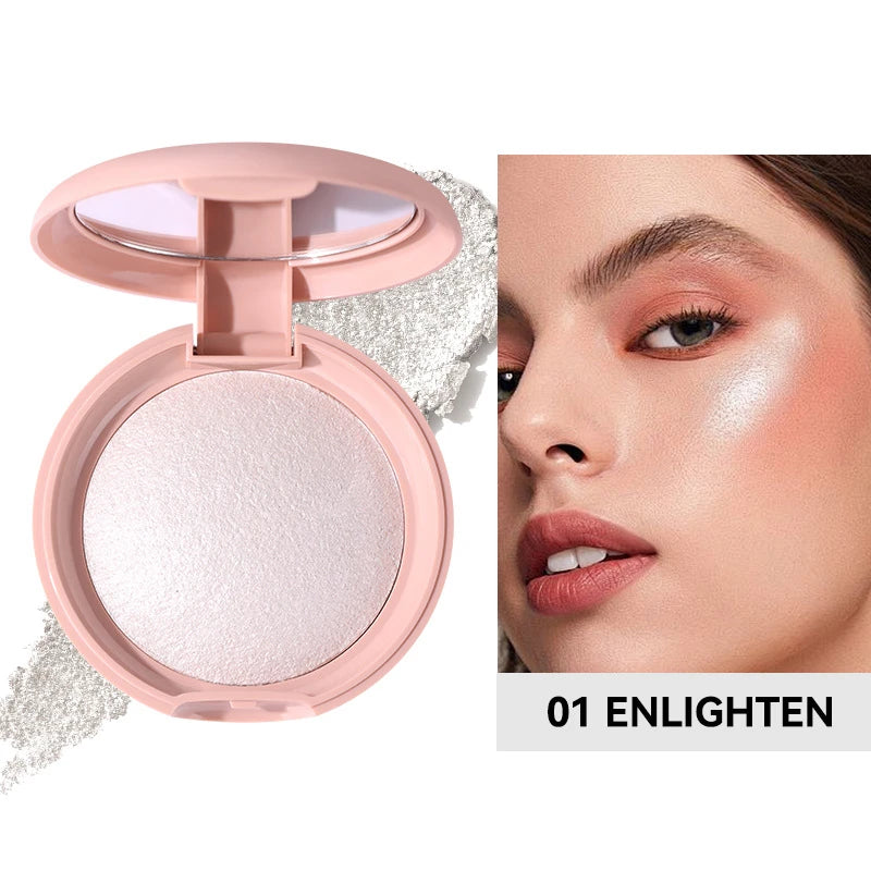 Waterproof Highlighter Powder - Long-Lasting Shimmer Glitter Face Contour Brighten Makeup for Eyes,Cheeks,Body,Hair Cosmetic