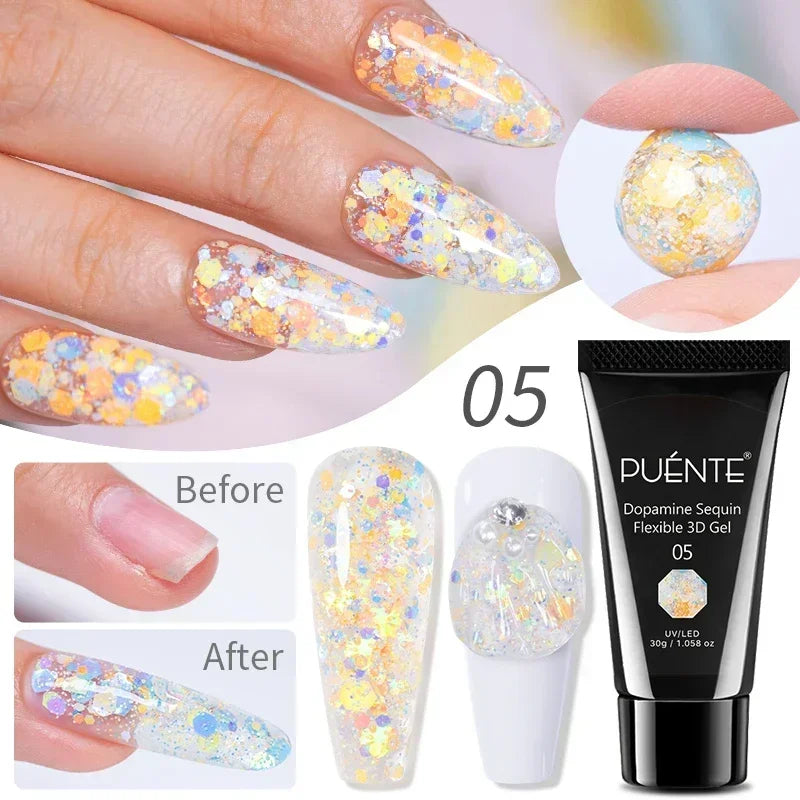PUENTE Fruit Series Cat Magnetic Gel Nail Polish Summer Green Purple Pink Cat Eye Nail Gel Soak Off UV Semi-Permanent Varnish