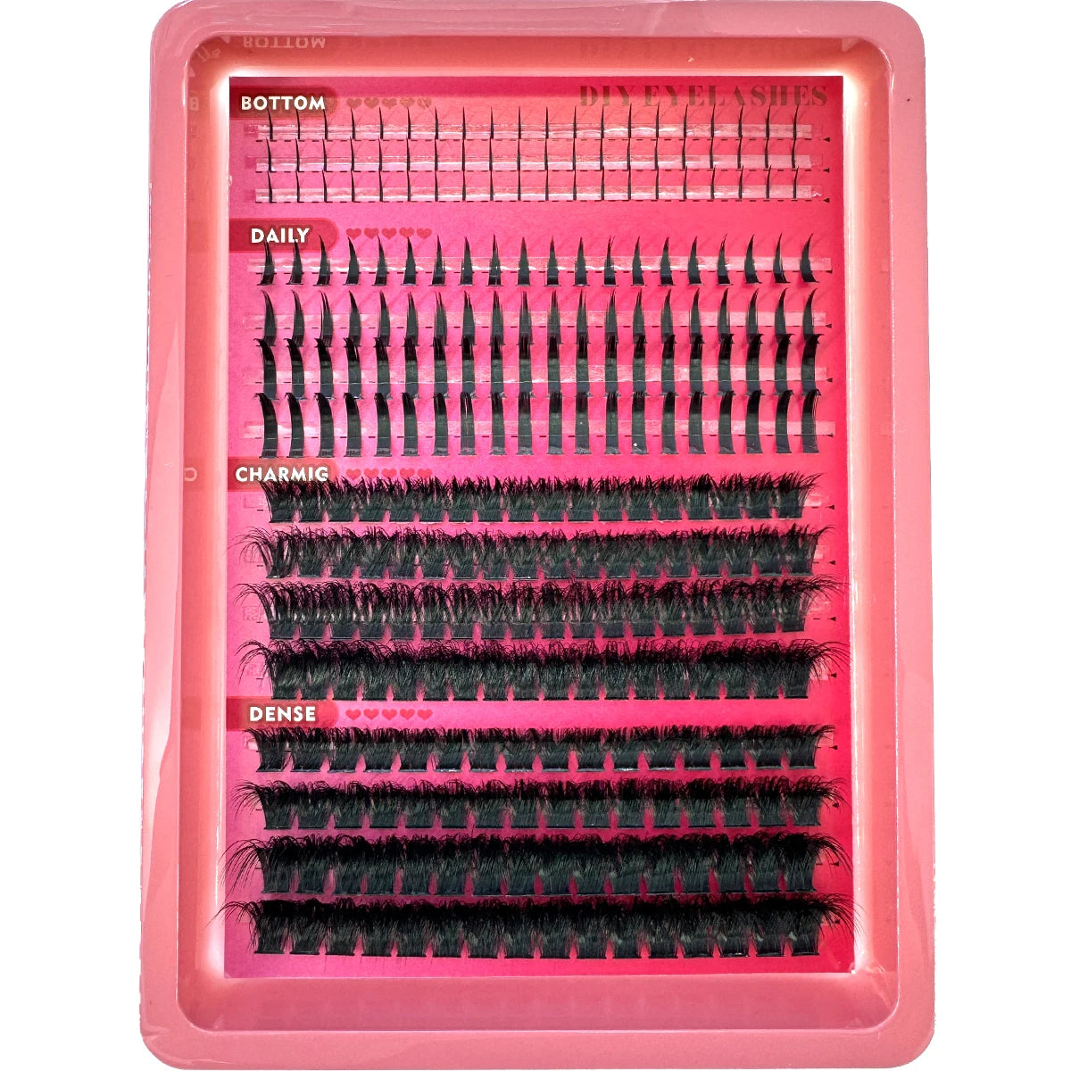 15Rows Lash Clusters Spikes Eyelash Extensions Spiky Lashes Extension Thick Individual Cluster Lashes with Spikes&Bottom Lashes