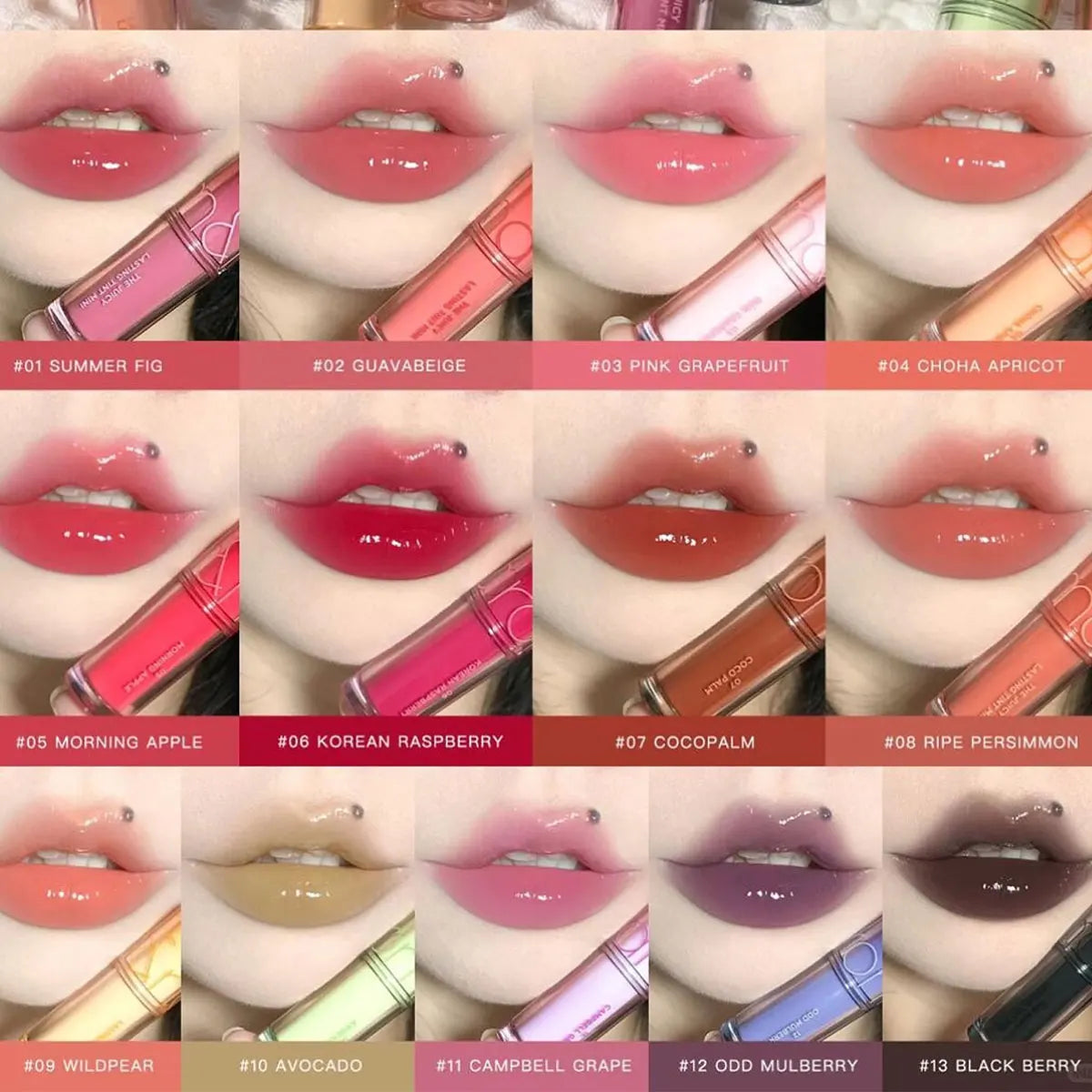 rom&nd THE JUICY LASTING TINT MINI,Juicy Glossy Texture,Lightweight Non-Sticky,Portable Design,Glamour,K-Beauty,Korean Makeup
