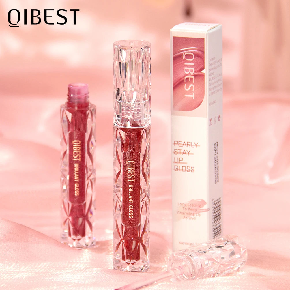 Qibest Glitter Shimmer Liquid Lipstick - Matte Waterproof Lip Gloss