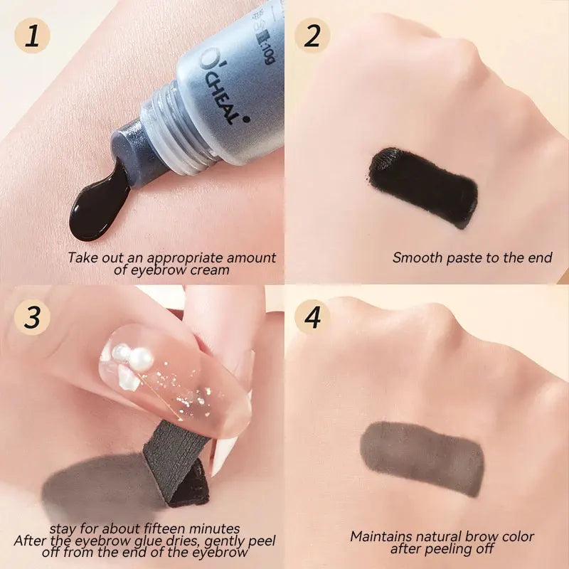 Long-lasting Waterproof Eyebrow Gel Cream - Semi-permanent Tint