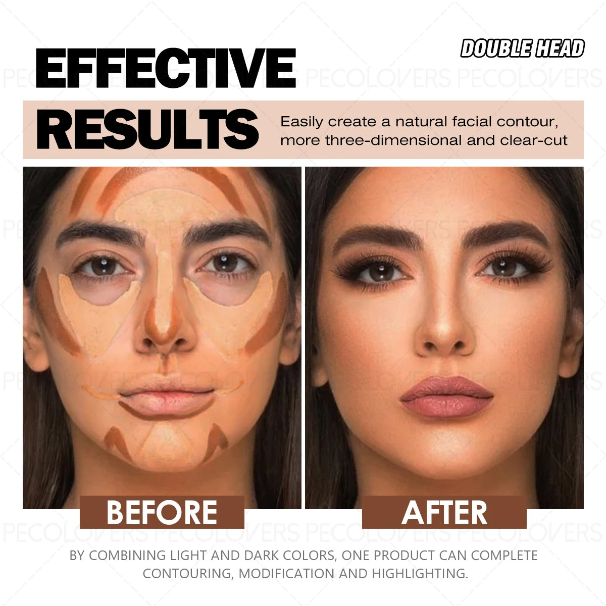 1PC Highlight and Contour Stick, Facial Highlighting, Shaping The Facial Contour, Three-dimensional, Essential Daily Makeup Tool