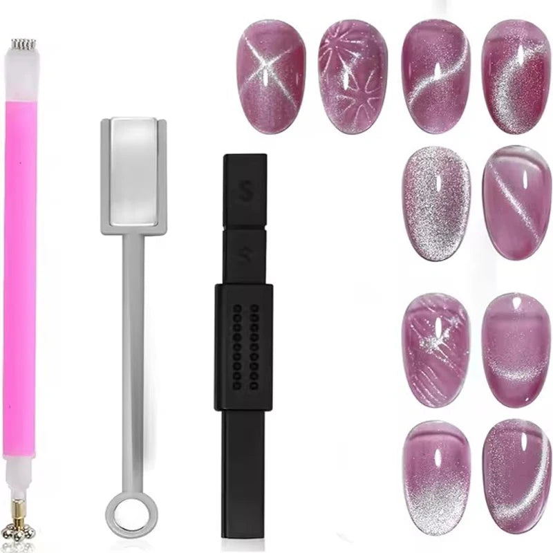 MAYCHAORomantic Galaxy Cat Eye Gel Nail Polish With Magnet Soak off UV Holographic Magnetic Rainbow Gel Polish for Nail Manicure