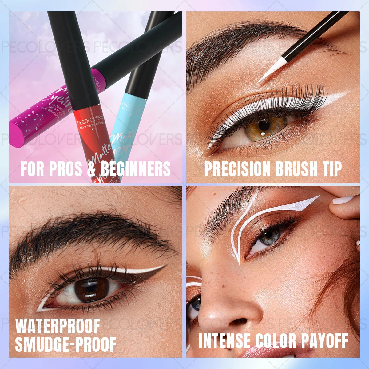 1PC Colorful Liquid Eyeliner, Waterproof, Precise Line, High Color Payoff, Quick Drying, Perfect for Christmas and Holiday Party