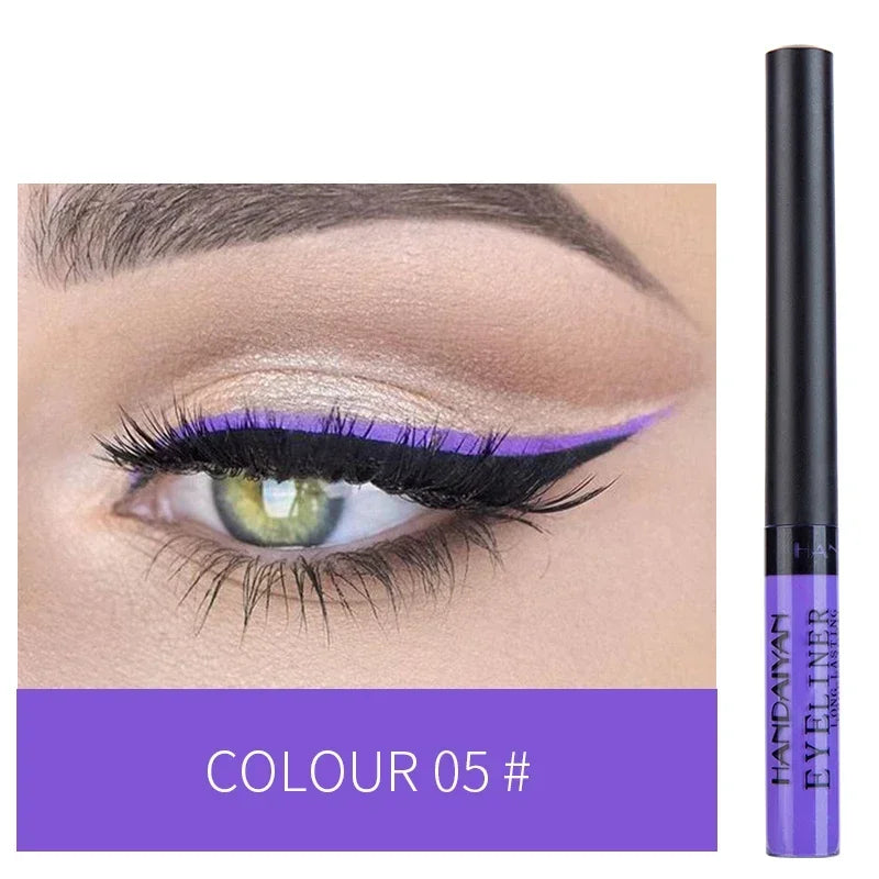 Waterproof Liquid Eyeliner Pen - Long-Lasting Colorful Eye Liner