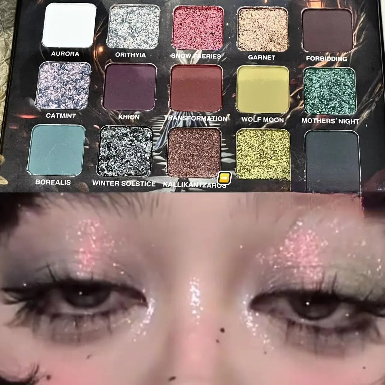 Purple Chameleon 15-Color Eyeshadow Palette - Shimmer & Matte