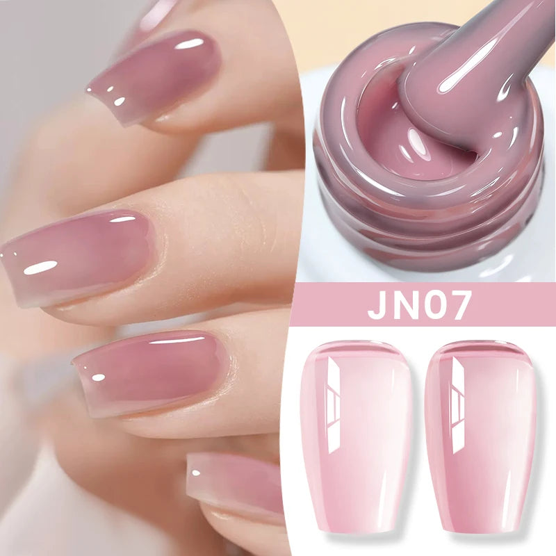 BORN PRETTY Milky White Jelly Nude Gel Nail Polish 10ml White Translucent Soak Off Gel Vernis Semi Permanent Need UV Light Cure