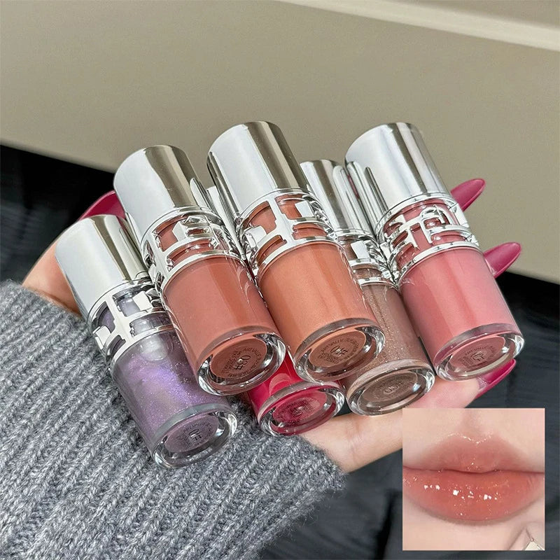 Transparent Moisturizing Lip Gloss Hydrating Drying Lips Mirror Lipstick Makeup Crystal Lip Oil Mirror Lip Glaze Tinted Plumper