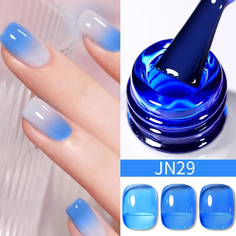 BORN PRETTY 10ml Blood Red Jelly Gel Nail Polish Halloween Nails Art Gel Polish Sheer Translucent Nail Gel for Winter Manicure