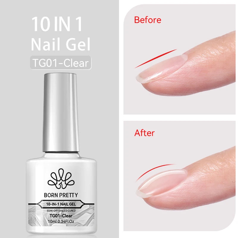 BORN PRETTY 10ml Fruit Purple Grape Cat Magnetic Gel Nail Polish 2025 New Whitening Guava Glass Beads Varnish Nail Supplies
