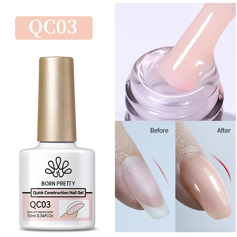 BORN PRETTY 10ml Translucent Color Gel Polish Jelly Nude Autumn Jelly Amber Semi Permanent UV Gel Nail Art Soak Off Gel Varnish