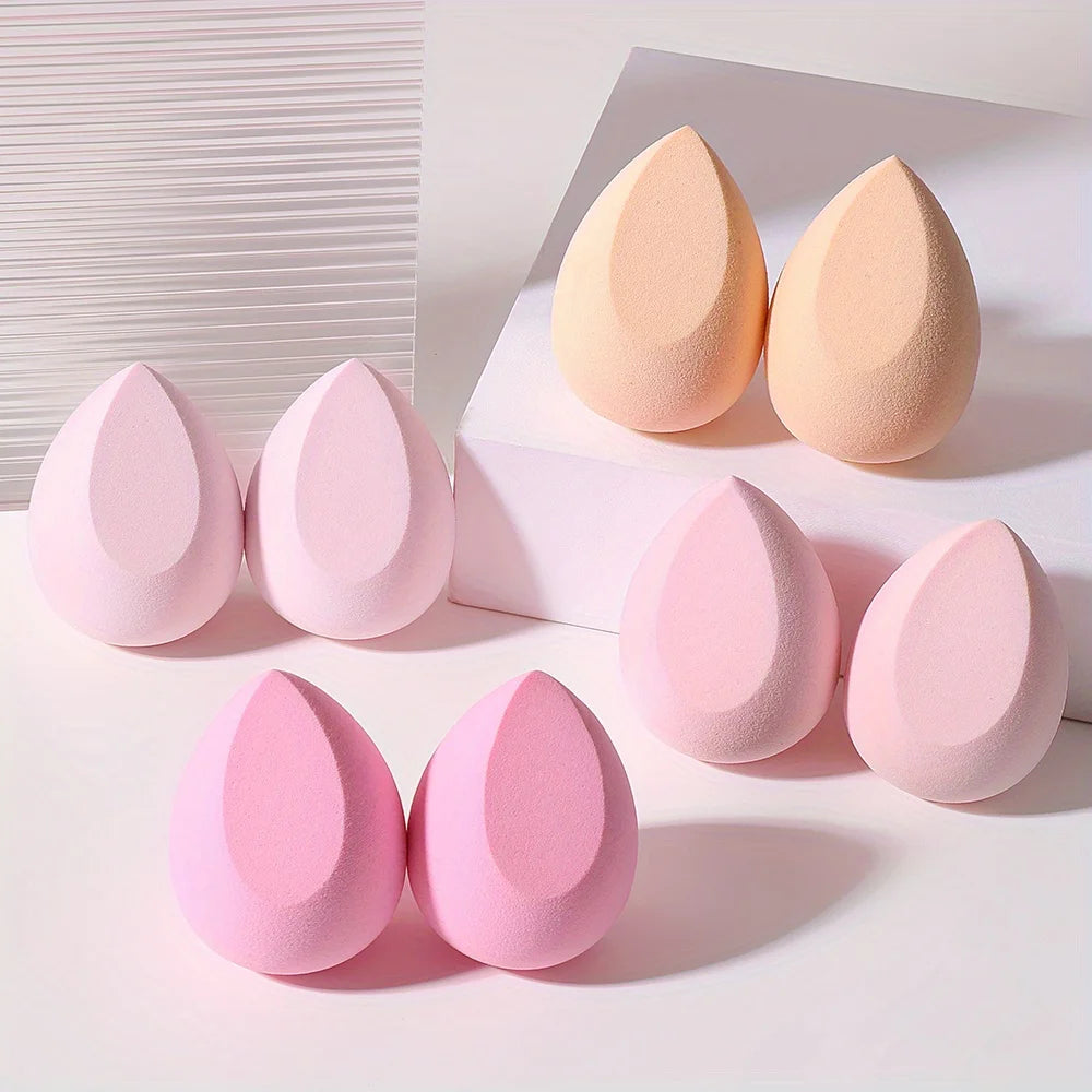 8Pcs Pink Makeup Sponges - Hydrophilic Latex-Free Blenders for Foundation/Powder/Cream | Beginner-Friendly Pro Airbrush Finish