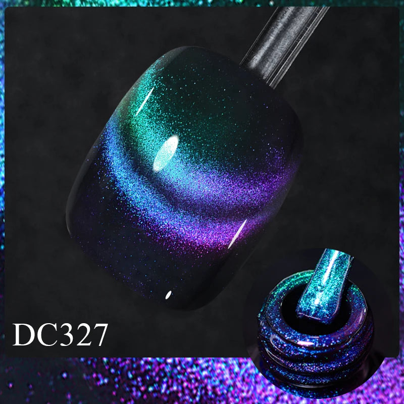 7ML Ice Transparent Glass Bead Moonlight Cat Eye Magnet Gel Nail Polish Jelly Ultra Shine Glitter Semi Permanent Soak Off UV Gel