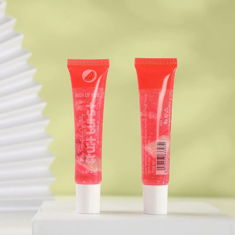6Pcs Fruity Flavor Watery Glossy Lip Gloss Set Clear Lip Gel Plumping Hydrating Moisturizing Lip Gloss Lips Makeup