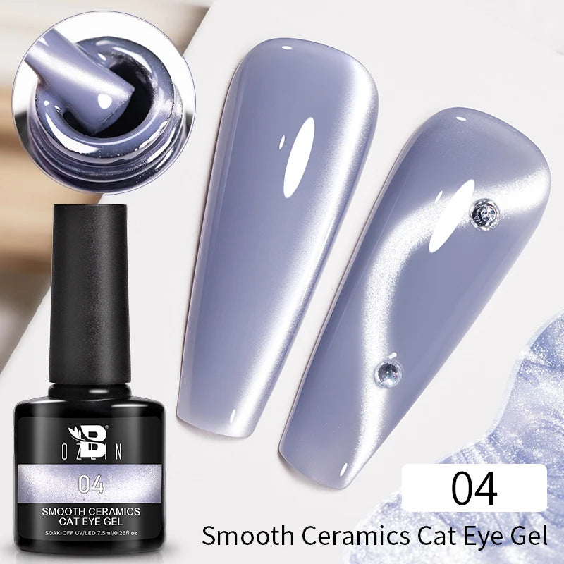 AWStorG 7.5ml Golden Gradient Cat Eye Nail Polish Gel Phototherapeutic Gel Soak Off Nail Magnetic Gel Polish Nail Art DlY