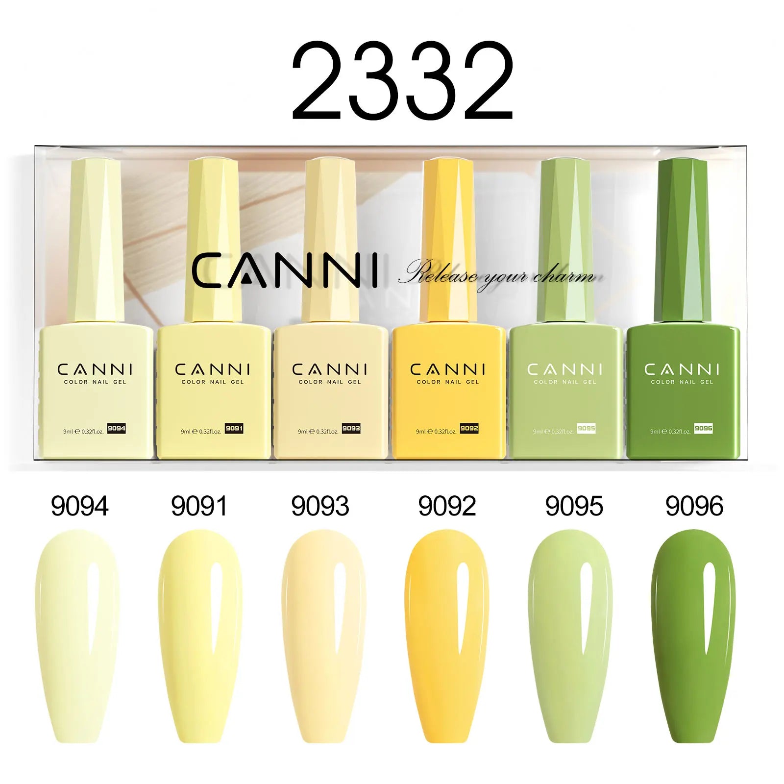 6pcs*9ml CANNI Nail Gel Polish Kit HEMA FREE Jade Jelly Nude Jelly Pink VIP Kit Christmas Gift French Nail Design Natural Color