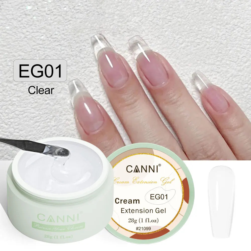 CANNI TPO FREE 28g Creamy Extension Gel 12 Colors French Jelly Nude UV LED Soak Off Jelly Nail Sculpture Extension Gel Lacquer