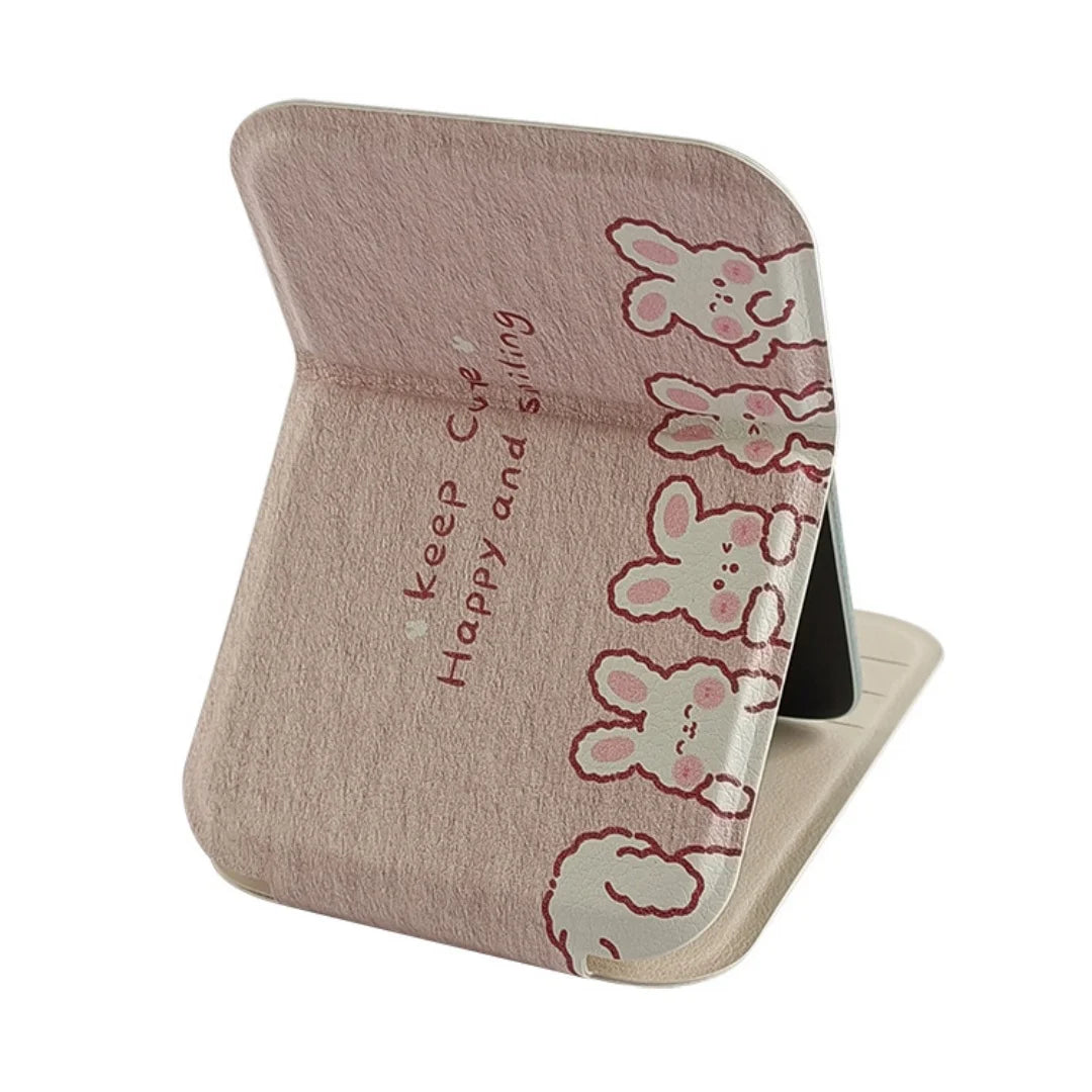 Folding makeup mirror, mini portable mirror, cute handheld makeup mirror, portable desktop dressing mirror, a gift for girls