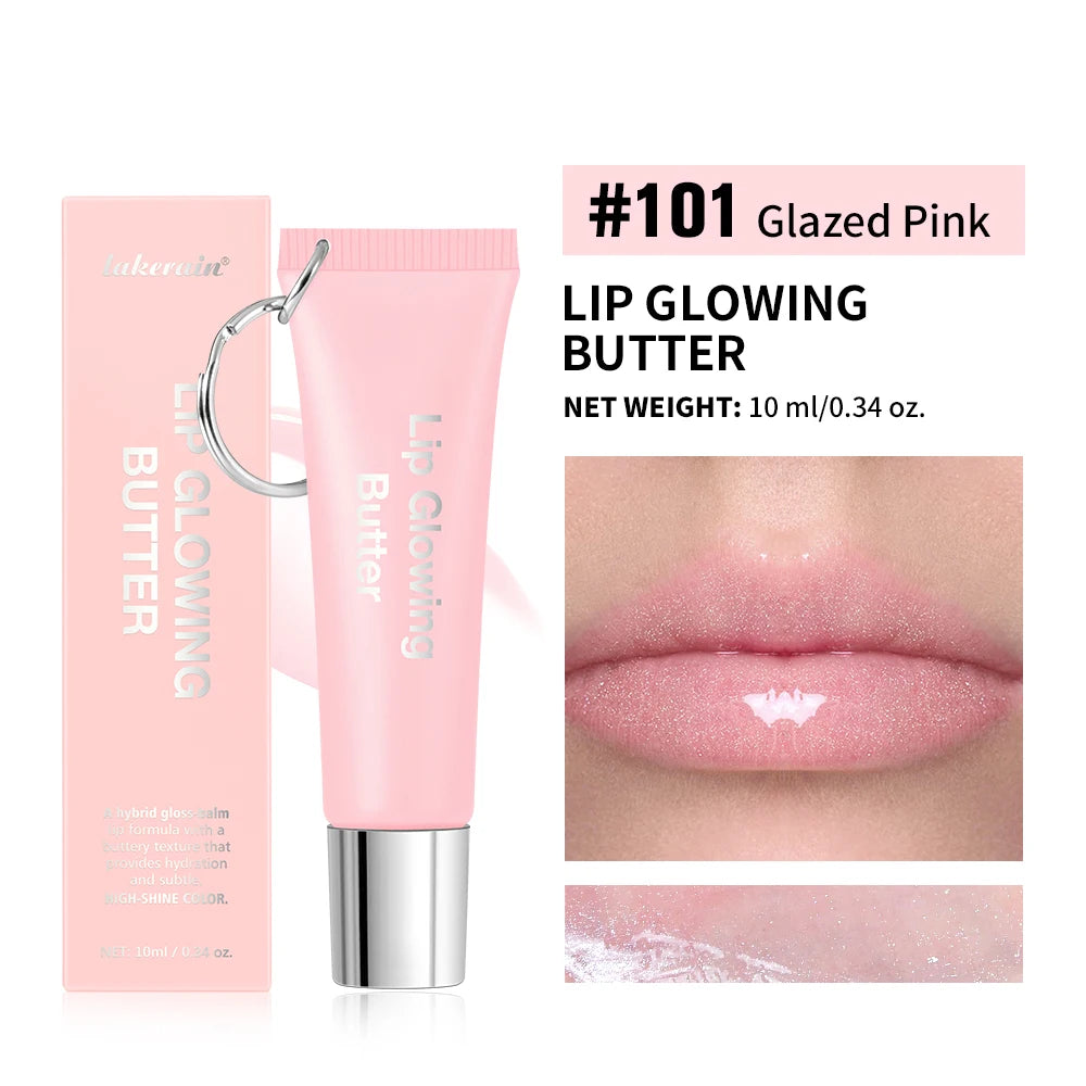 Lip Gloss Lip Oil Plumper Long Lasting Keychain Glowing Butter Moisturizing Pink Nourishing Makeup Care Hydrating Lipstick