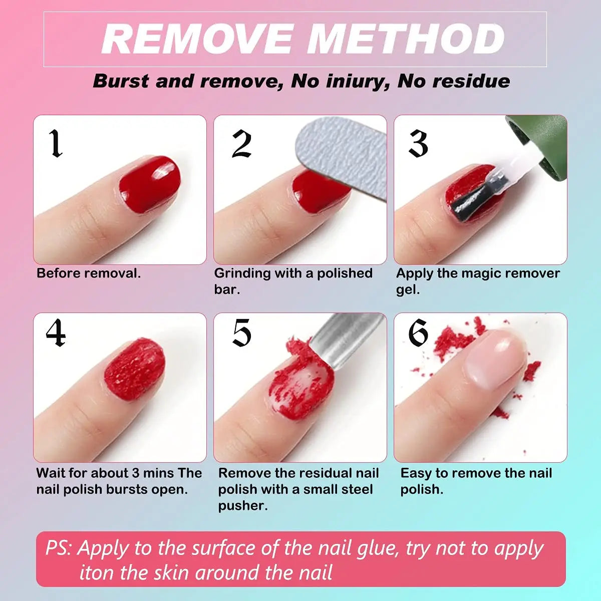 15ml Magic Fast Disarm Nail Gel Polish Remover Clean UV Soak Off Semi Permanent Varnish Nail Art Removal Tools Manicure202