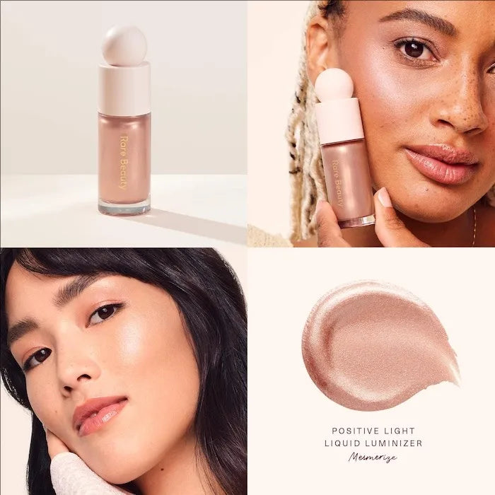 Rare Beauty Positive Light Liquid Contour Luminizer Highlight Contouring Liquid Blush Makeup Face Shimmer Shine Lipstick Makeup