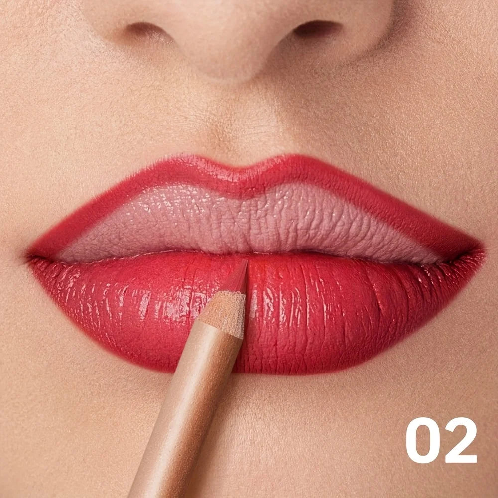 Waterproof Matte Lip Liner, Long Lasting High Pigment Lip Pencil, Smooth Precise Lip Contour for Women