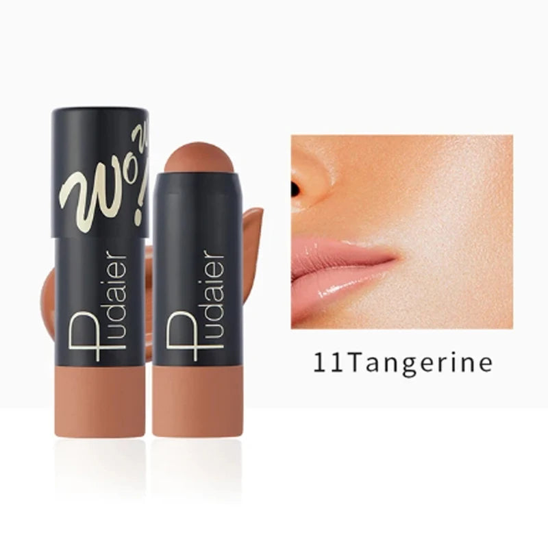 Full Coverage Lightweight Foundation Stick Contour Face Makeup Lasting Nude Foundation Base Hide Blemish Bronzer Cosmetics Brush