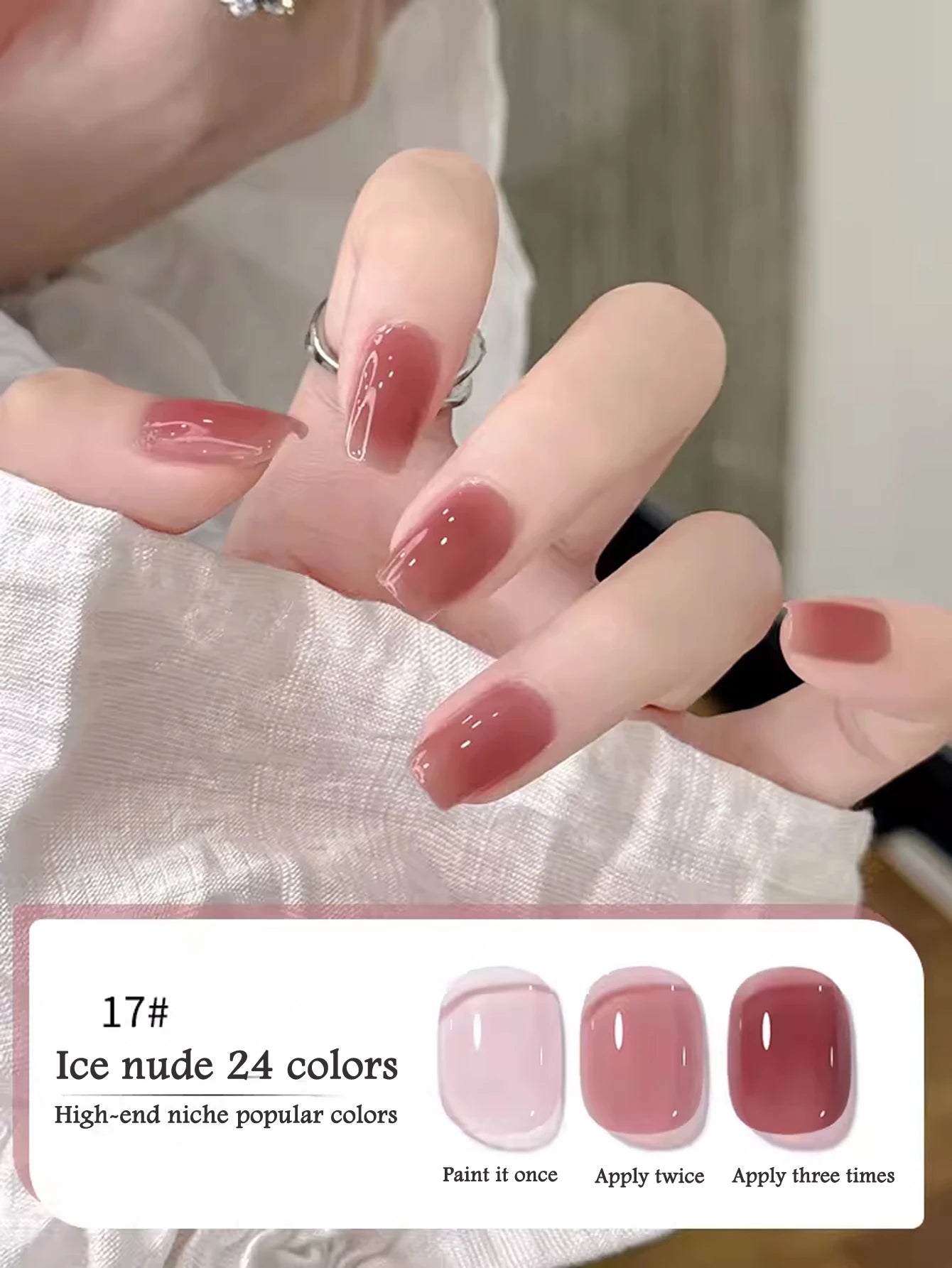 10ML 1-24PCS Milk White Jelly Gel Nail Polish Nail Art 2026 New Popular Nail Supplies UV LED Light Nails Black Red Nails