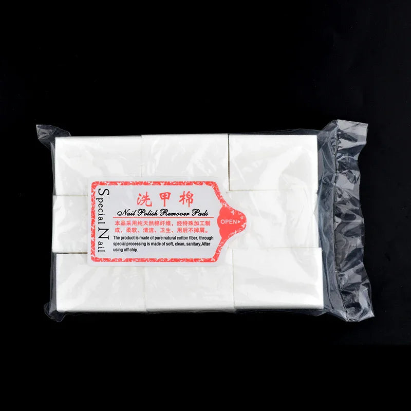 400/600Pcs/pack Solid Durable Nail Tools Manicure Gel Nail Polish Remover Pads Lint-Free Wipes 100% Cotton Napkins Wraps