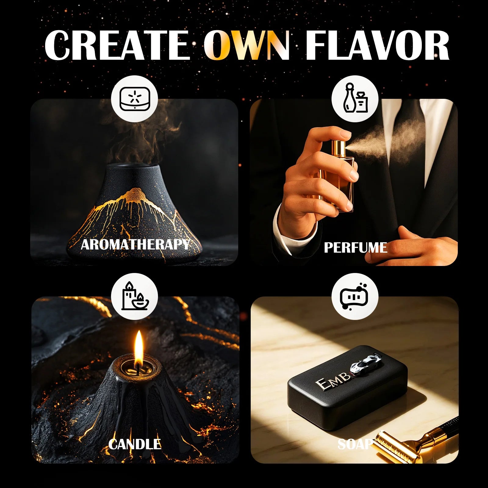 10ml Ambergris Essential Oil Men'S Essential Oils Gifts For Father/Brother For Perfume Making DIY Candle/Soap Skin Hair Care