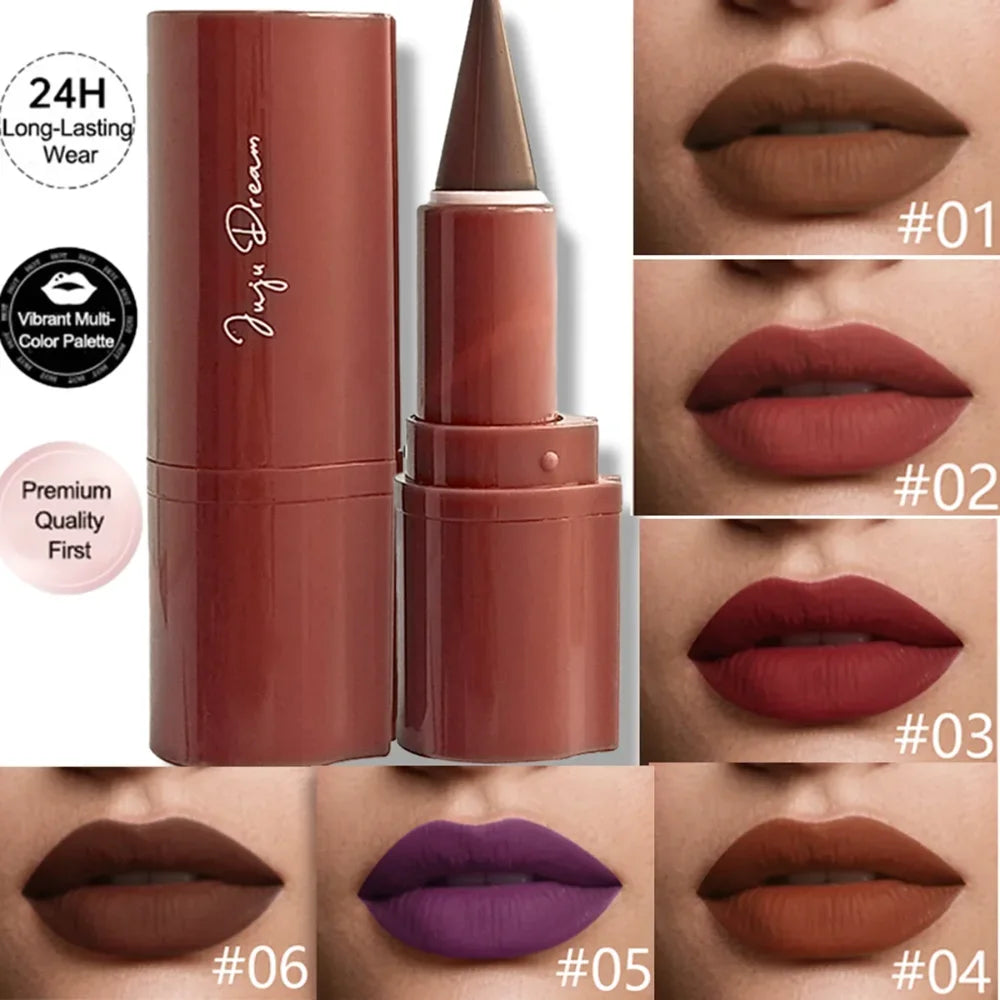 Tapered Gradient Lip Liner Matte Black Brown Velvet Lipstick Waterproof Non Sticky Contouring Tint Lipliner Crayon Lip Makeup