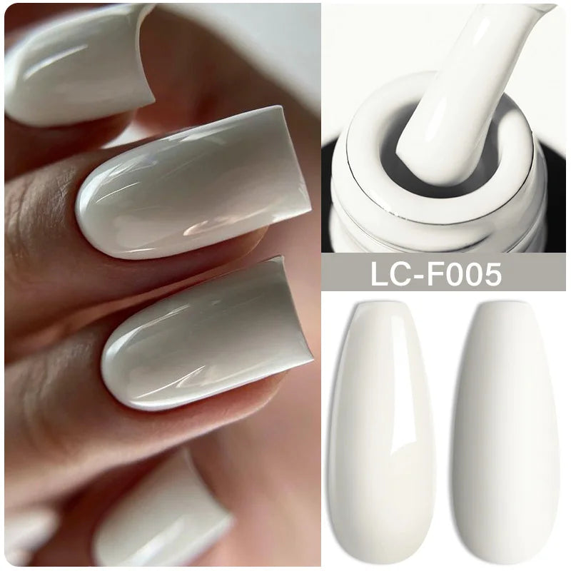 LILYCUTE 15ML Quick Extension Gel Nail Polish Milky White Clear Pink Color French Manicure Finger Prolong Nail Hard Gel Varnish
