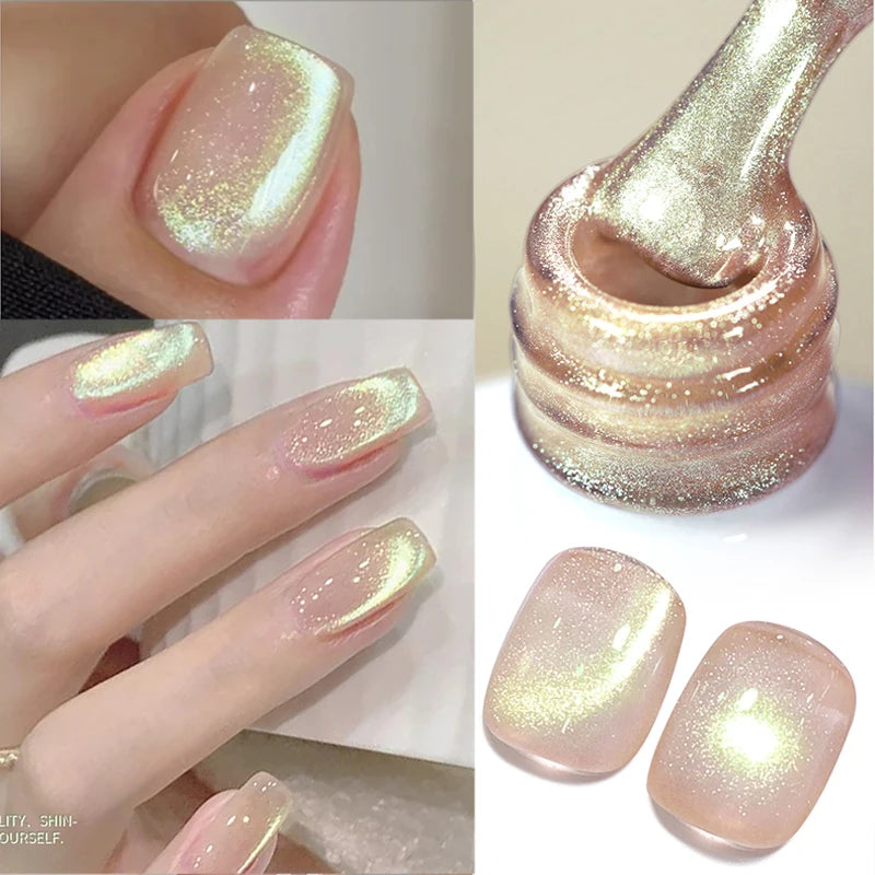 BORN PRETTY 10ml Wishing Apple Red Glass Bead Cat Magnetic Gel ultra Shine Soak Off UV Gel Nail Art Varnish Nail Supplies