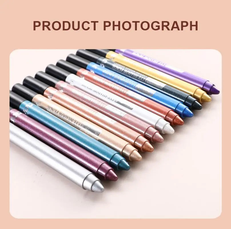 Eyeshadow Pen, Eyeliner Pen, Eyeshadow Stick, Under-Eye Shadow Pen, Pearlescent Eyeshadow Pen with Sharpener, Foam Pen, Single-Color Eyeshadow Pen, Pearlescent Under-Eye Shadow, Highlighter, Smudge-Proof