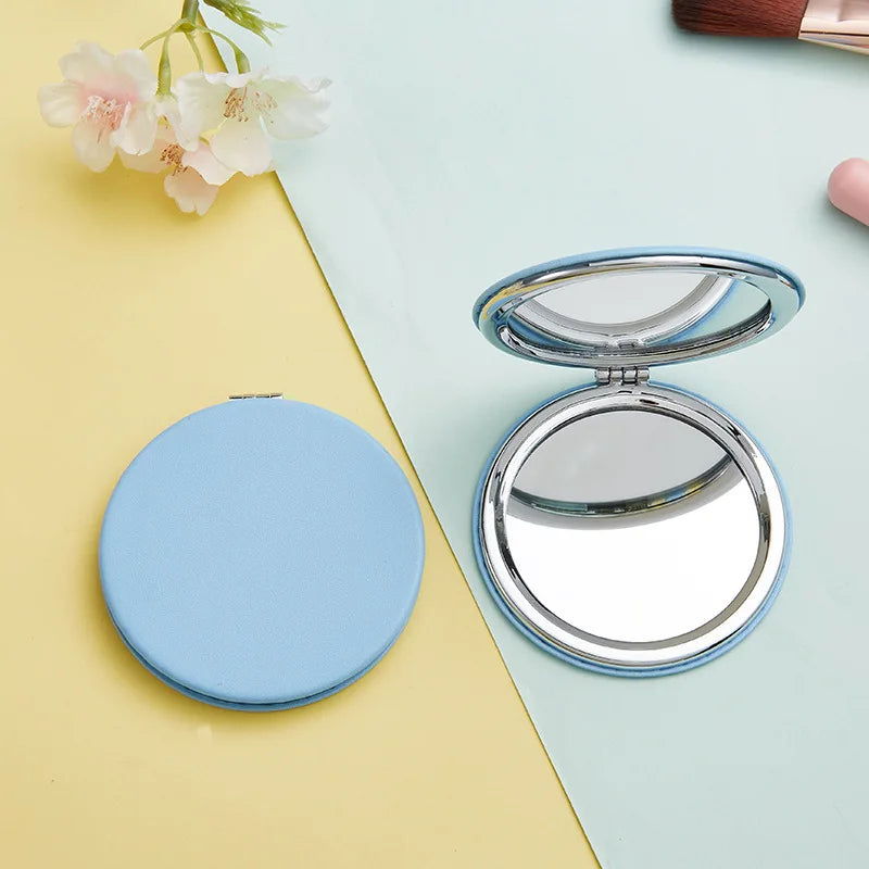 Portable Mini Makeup Mirror Compact Pocket Handheld Mirror 10x Magnifying Double Sided Makeup Mirror Travel Beauty Cosmetic Tool