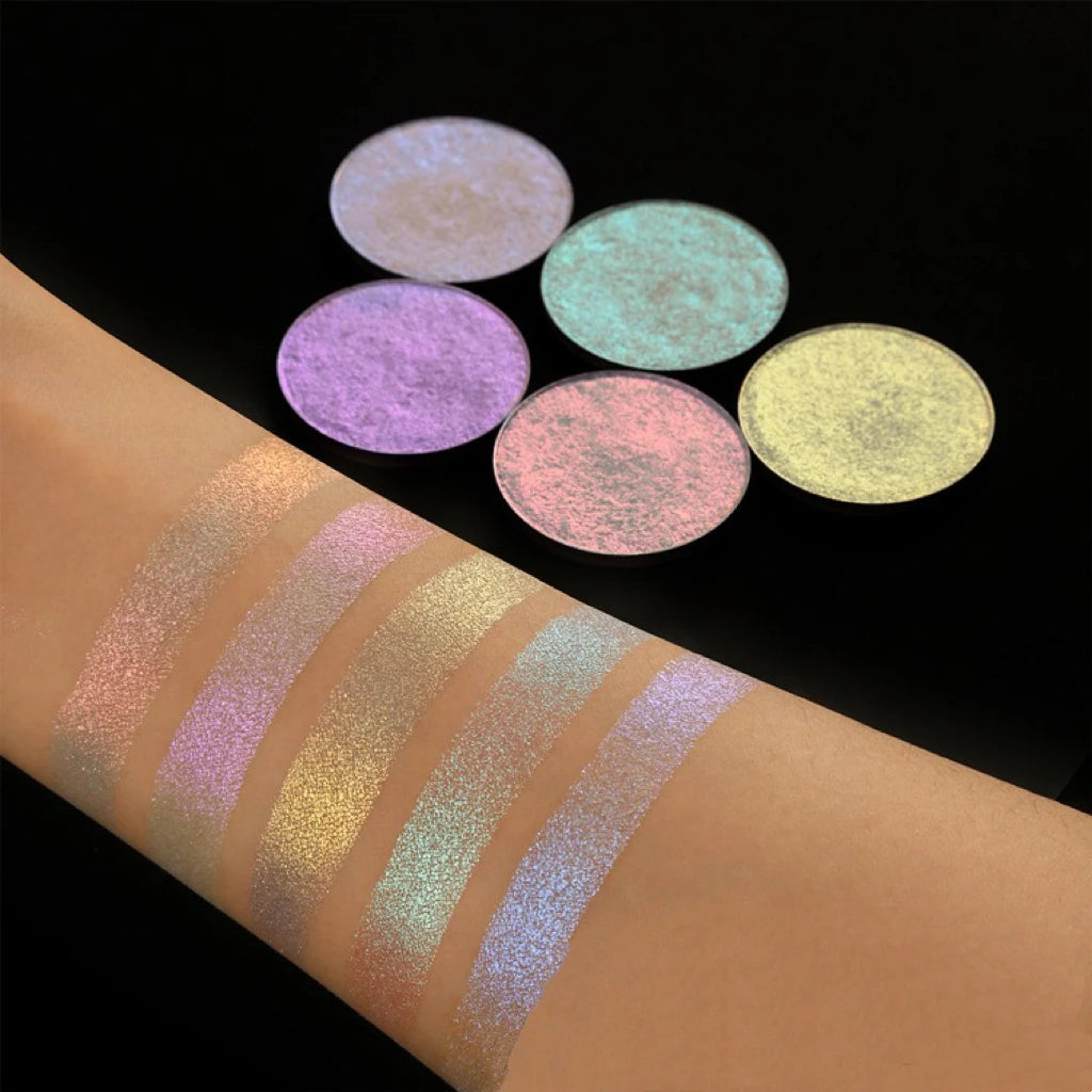 Monochrome Chameleon Highgloss Glitter Multi-use Eye Shadow Powder Glitter Metallic Aurora 3D Nose Shadow Brightening Cosmetic