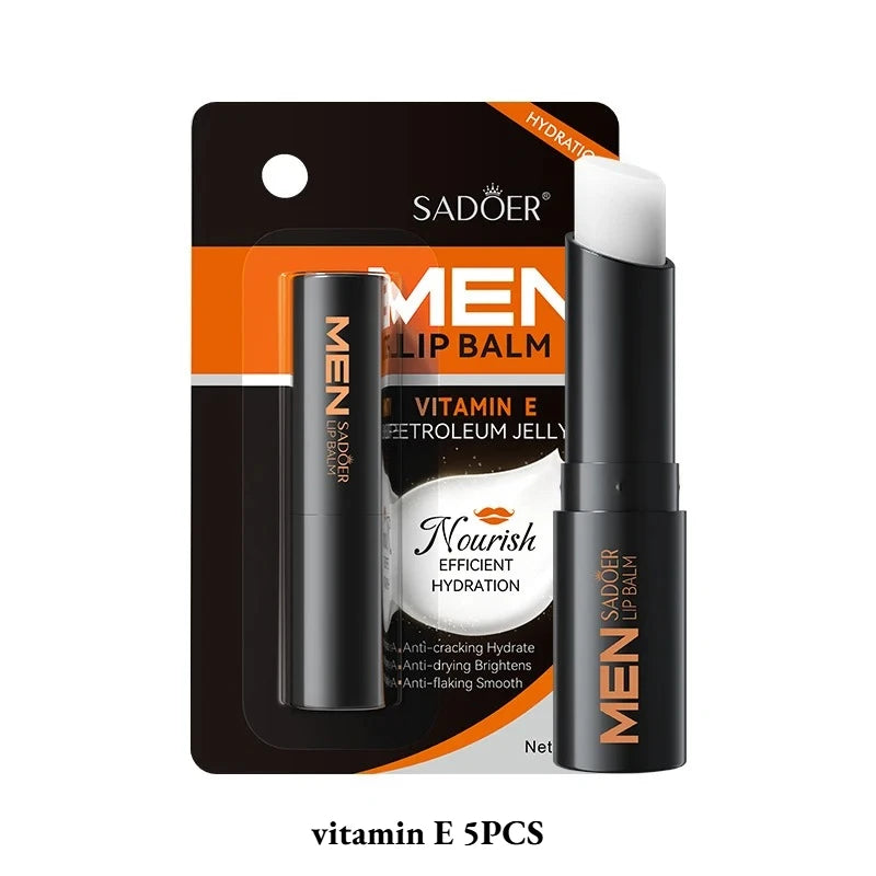 SADOER Men's Shark Grass Vaseline Lip Balm for Autumn and Winter to improve dryness,Beihu Moisturizing Hydrating Lip Balm