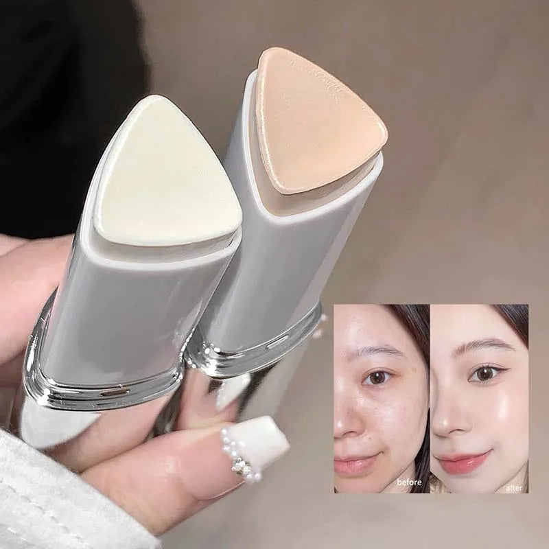 Triangle Eraser Foundation Stick Water Moist Lightweight Concealer Foundation Cover Moisturizing Brightening Face Beauty Makeup